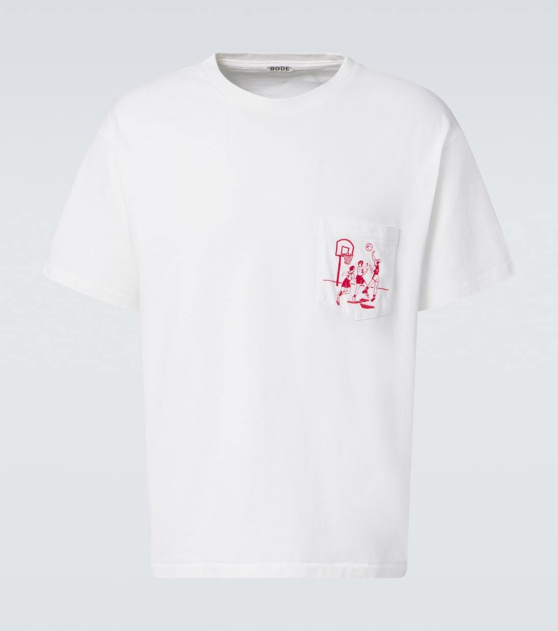 【Bode】 EmbroideredフープコットンTシャツ