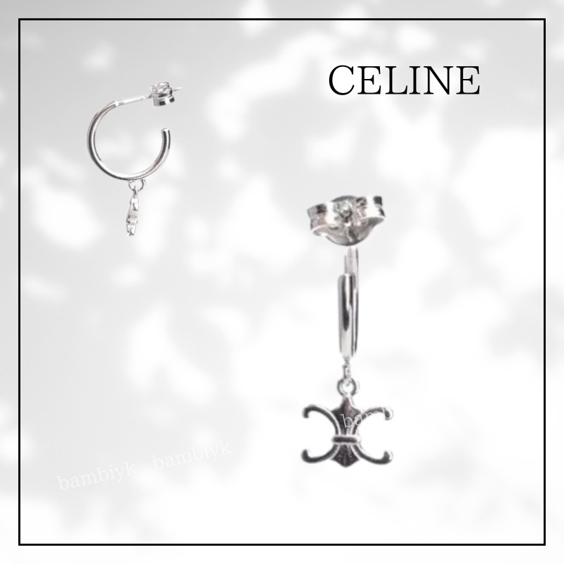 国内配送/関税込【CELINE】トリオンフ・ドゥ・リス ピアス