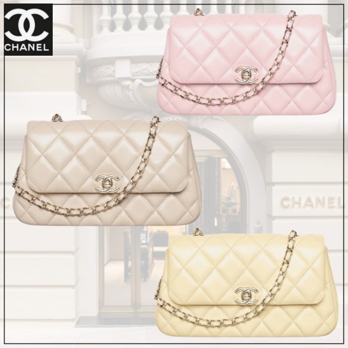 キュートなフォルム♡パステルカラー【CHANEL】ポシェット 希少なピンク☆可愛い】CHANEL CCロゴ ミニ フラップ バッグ