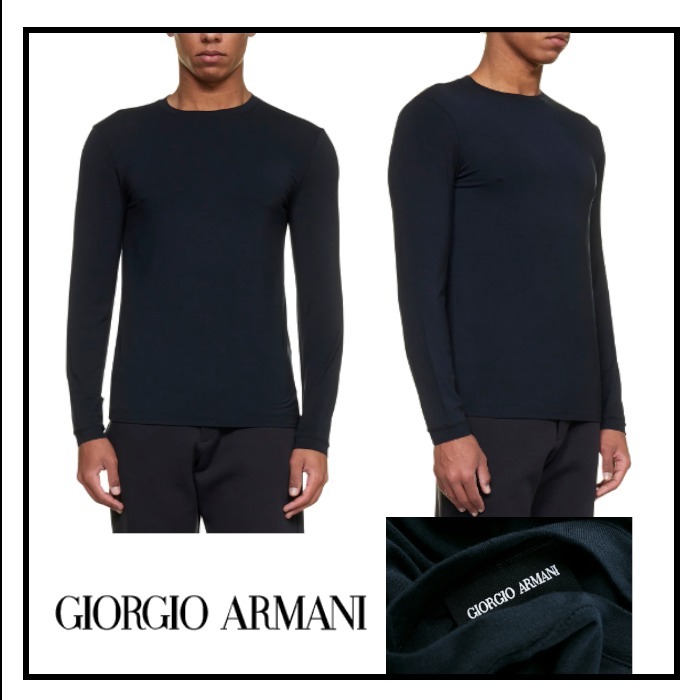 【新season】GIORGIOARMANクルーネック ロングスリーブTシャツ