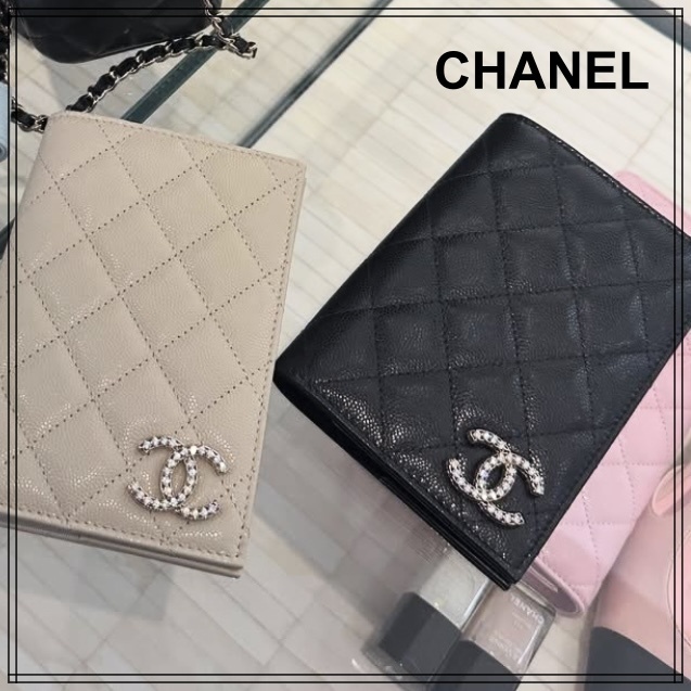 パスポートケース【CHANEL】オシャレなCCマーク パスケース