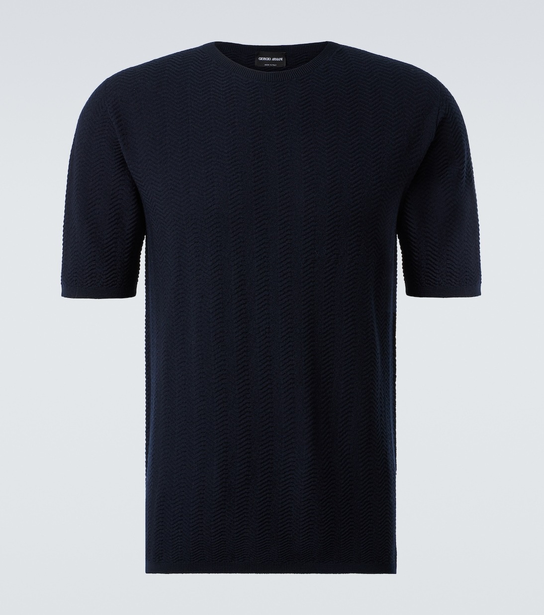 【Giorgio Armani】 HerringboneウールブレンドTシャツ