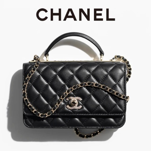 【ビジューCCロゴ】CHANEL25SSトップハンドルチェーンウォレット