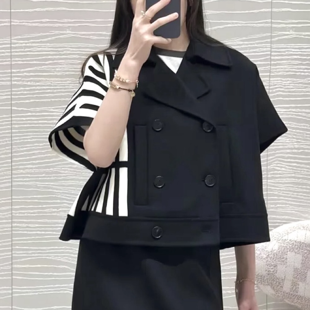 注目のデザイン☆【DIOR】クロップド ピーコート