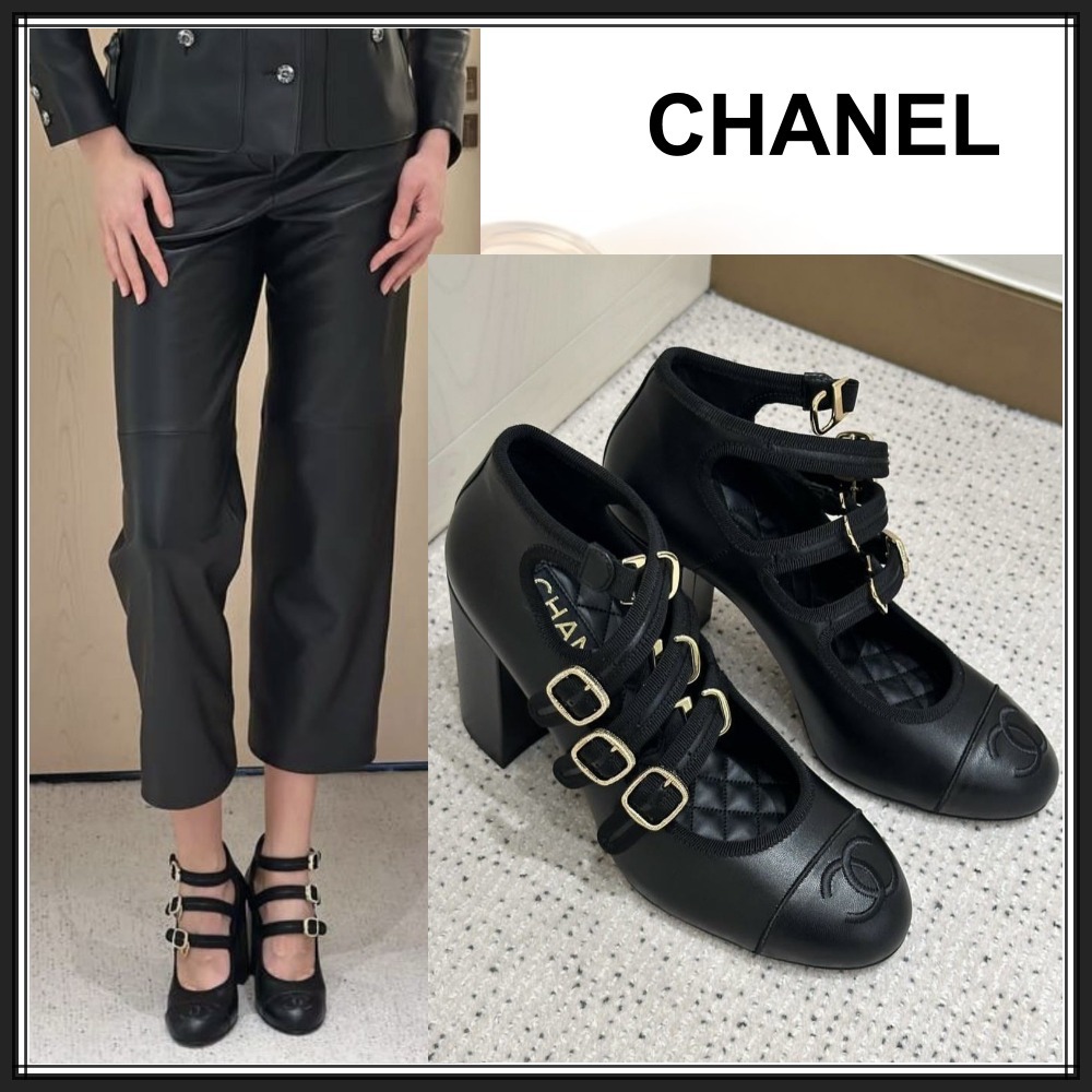 ストラップ太め【CHANEL】お洒落メリージェーン スタイルアップ