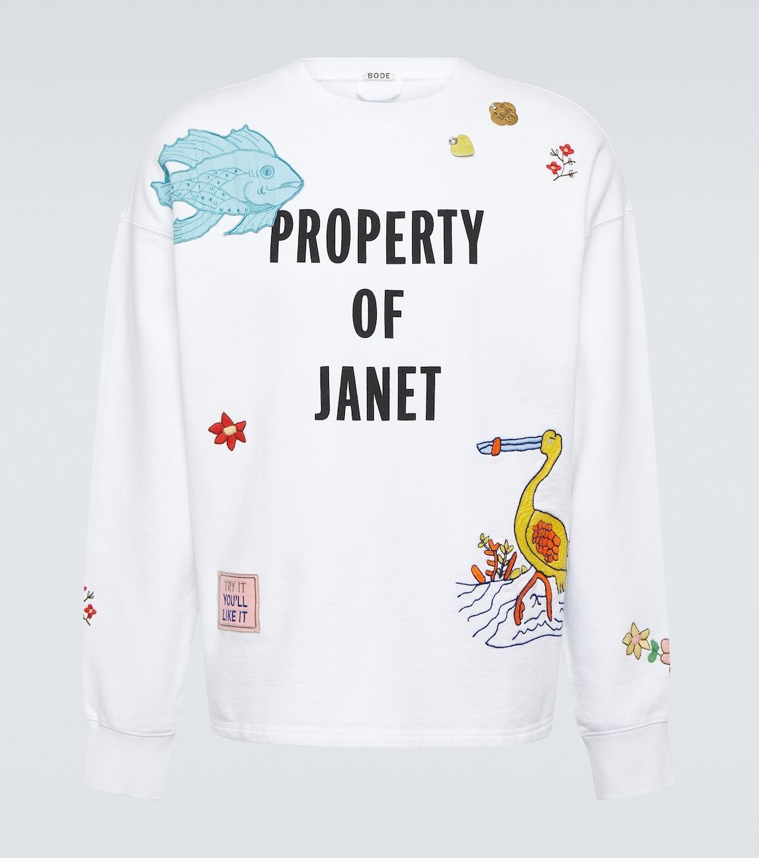 【Bode】 Propertyオブ Janetコットンジャージセーターシャツ