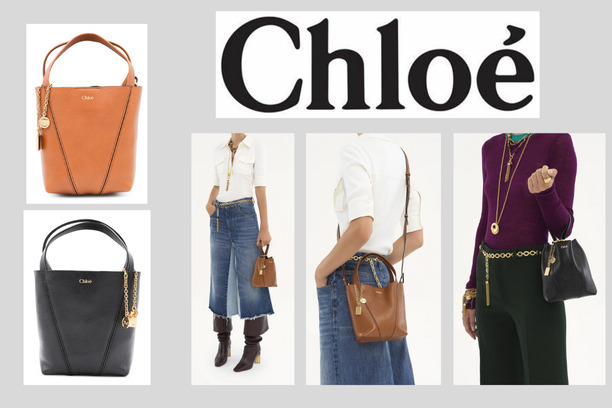 【Chloe】グレインレザー製 Chloe Spinスモールトートバッグ