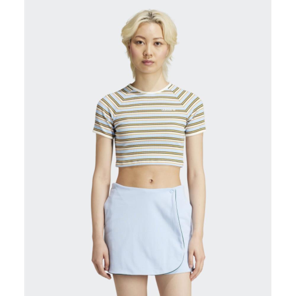 ☆adidas☆ Lip Stripe Tee Sky Blue