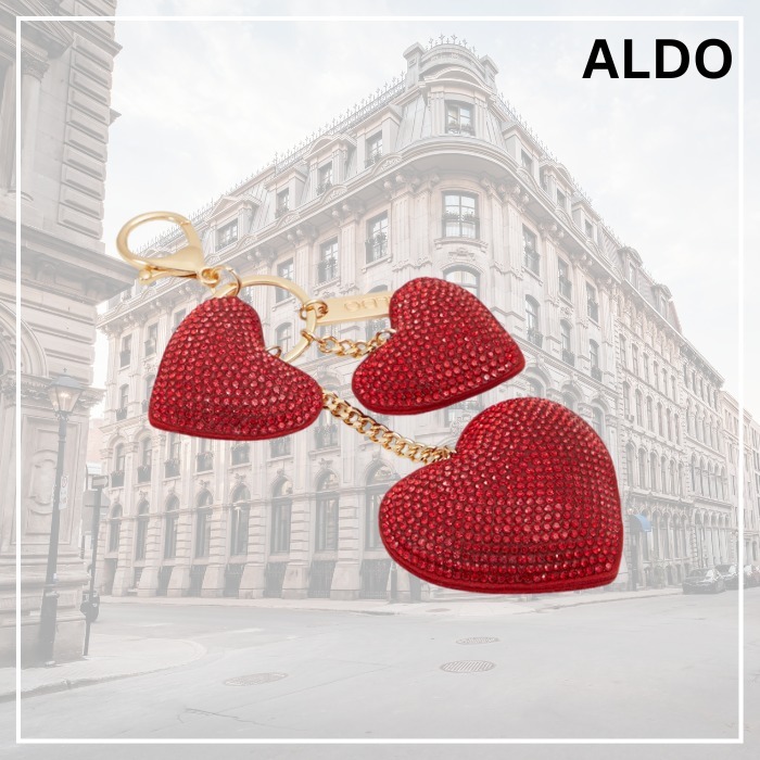 輝きをプラス★ALDO★バッグチャーム キーリング ハートが可愛い