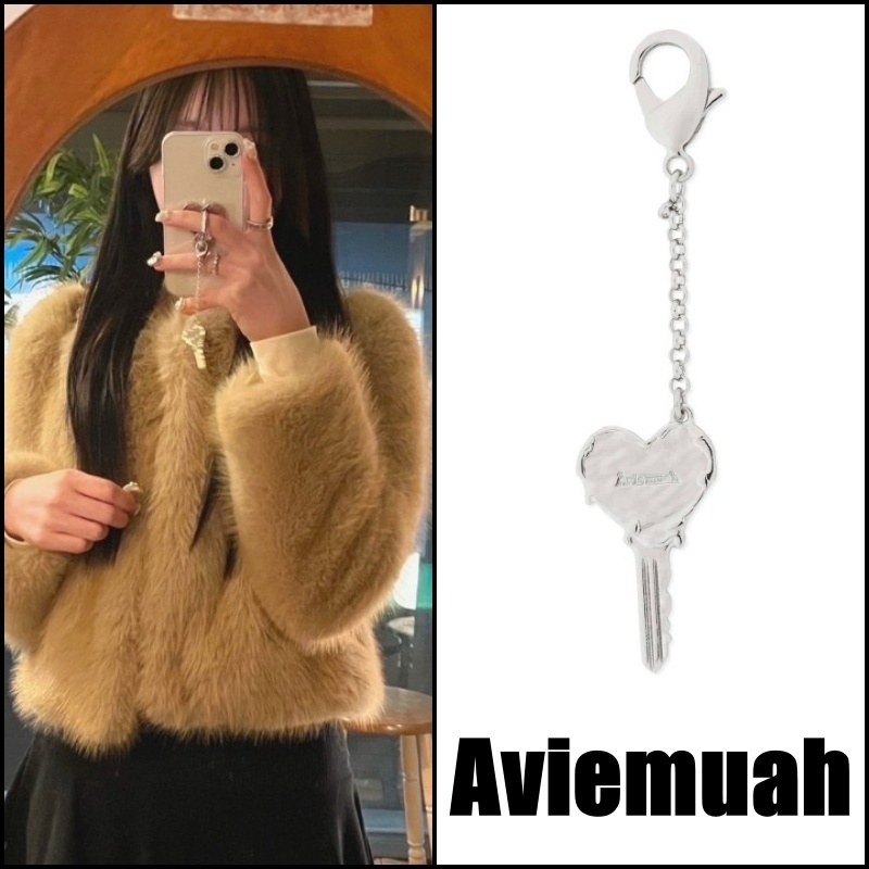 ★日本人気 爆八★[Aviemuah] Heart Key Chain Keyring