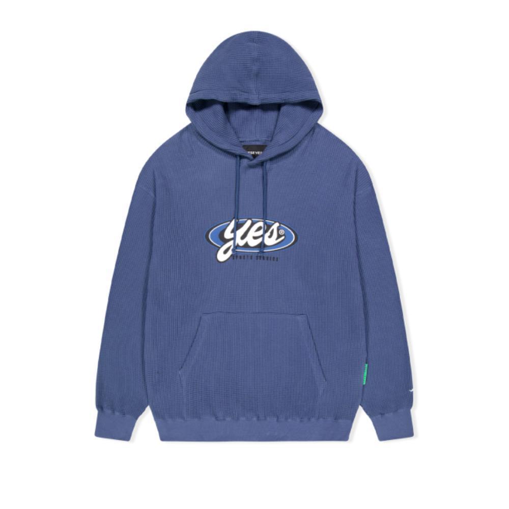 スウェット・トレーナー YESEYESEE YES Waffle Hoodie Smoky Blue YS251TSWHO05SMB