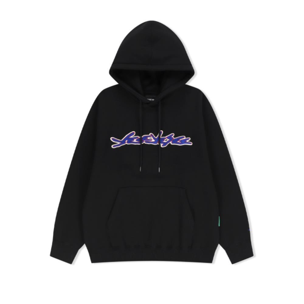スウェット・トレーナー YESEYESEE YES Sign Logo Hoodie Black YS251TSWHO01BLK