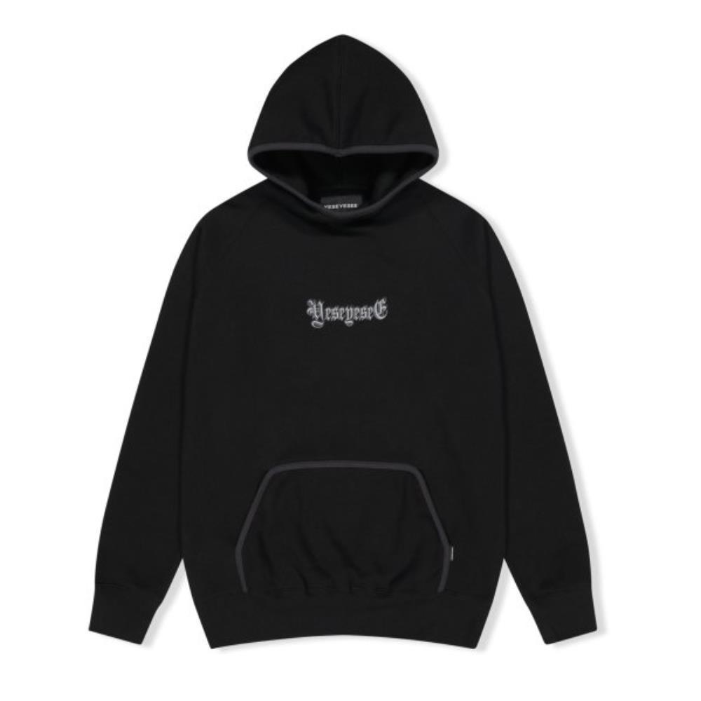 スウェット・トレーナー YESEYESEE YES Binding Hoodie Black YS233TSWHO01BLK