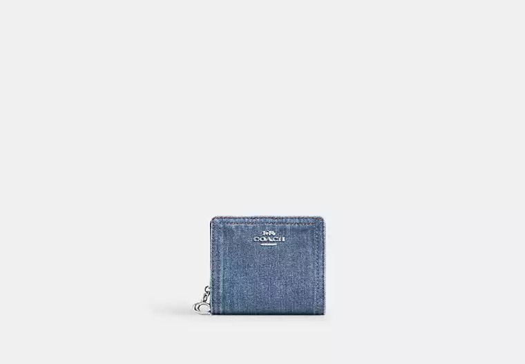 COACH】デニム Snap Wallet コンパクト2つ折り財布 CAP07