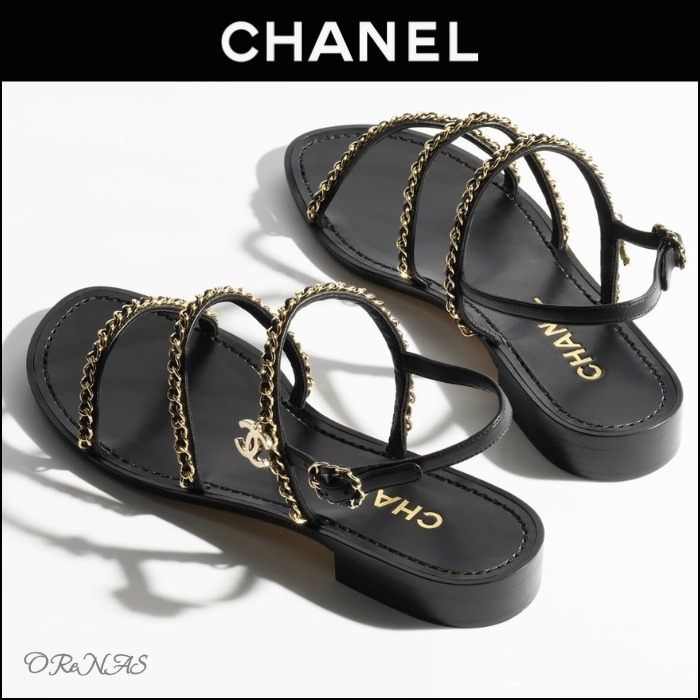 【ccチャームがアクセント♪】CHANEL サンダル