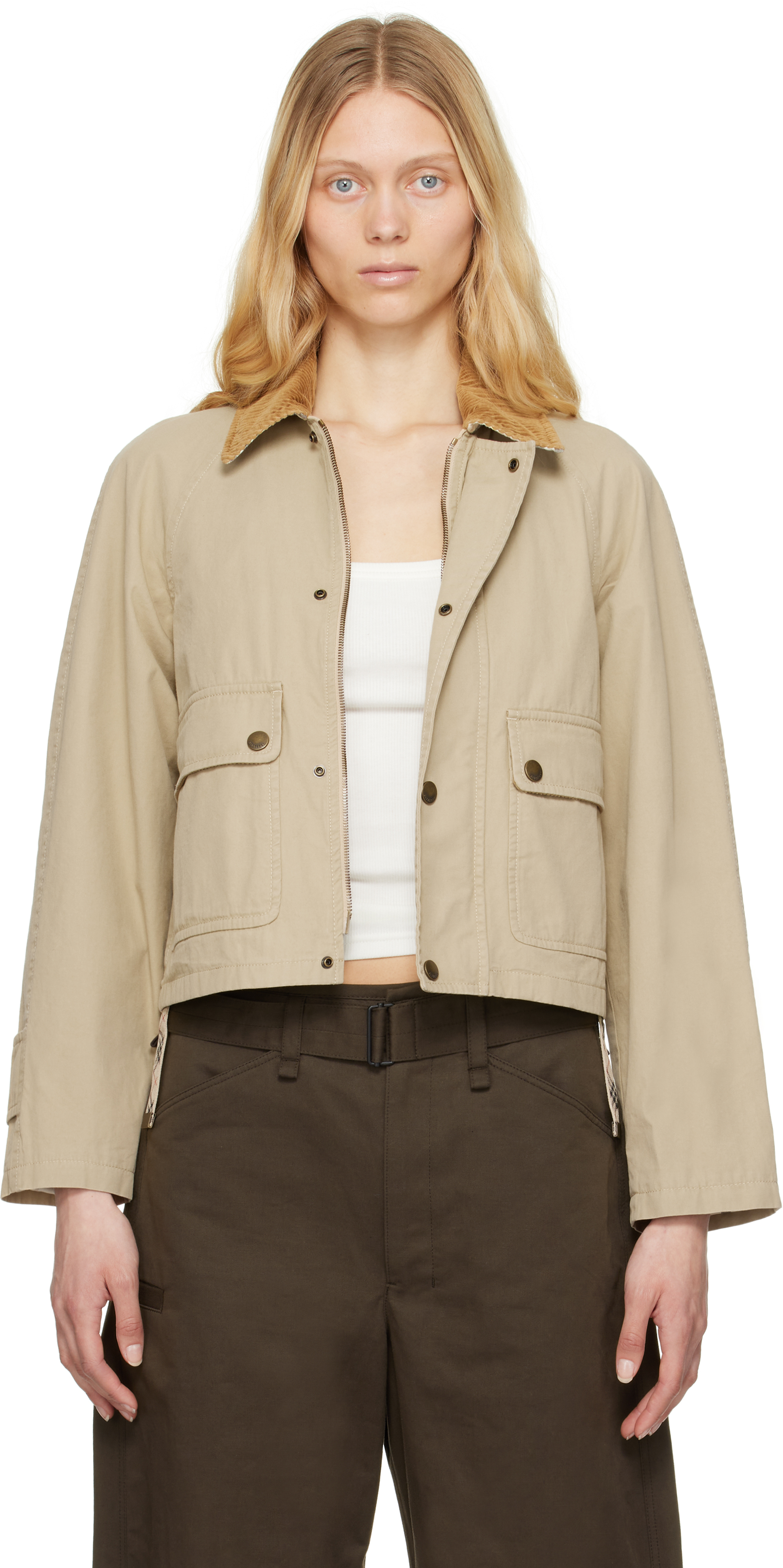 【関税込み】Burberry ベージュ コットン フィールドジャケット