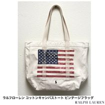 [RALPH LAUREN] A4サイズ キャンバストート ビンテージフラッグ