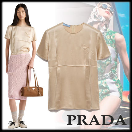 シルク トップス ベージュ系 PRADA(プラダ) - 海外通販のBUYMA