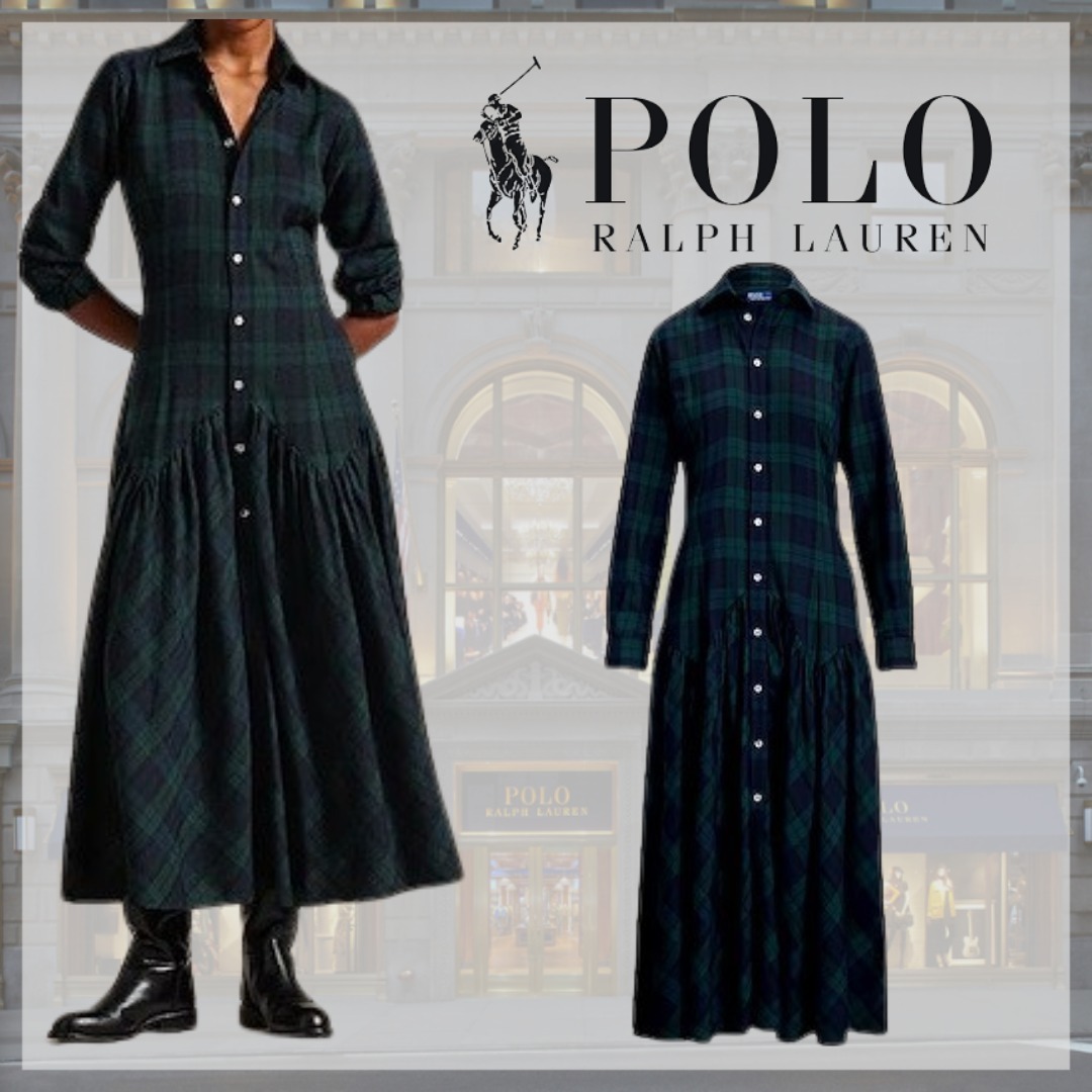 POLO RALPH LAUREN* タータンチェック シャツワンピース
