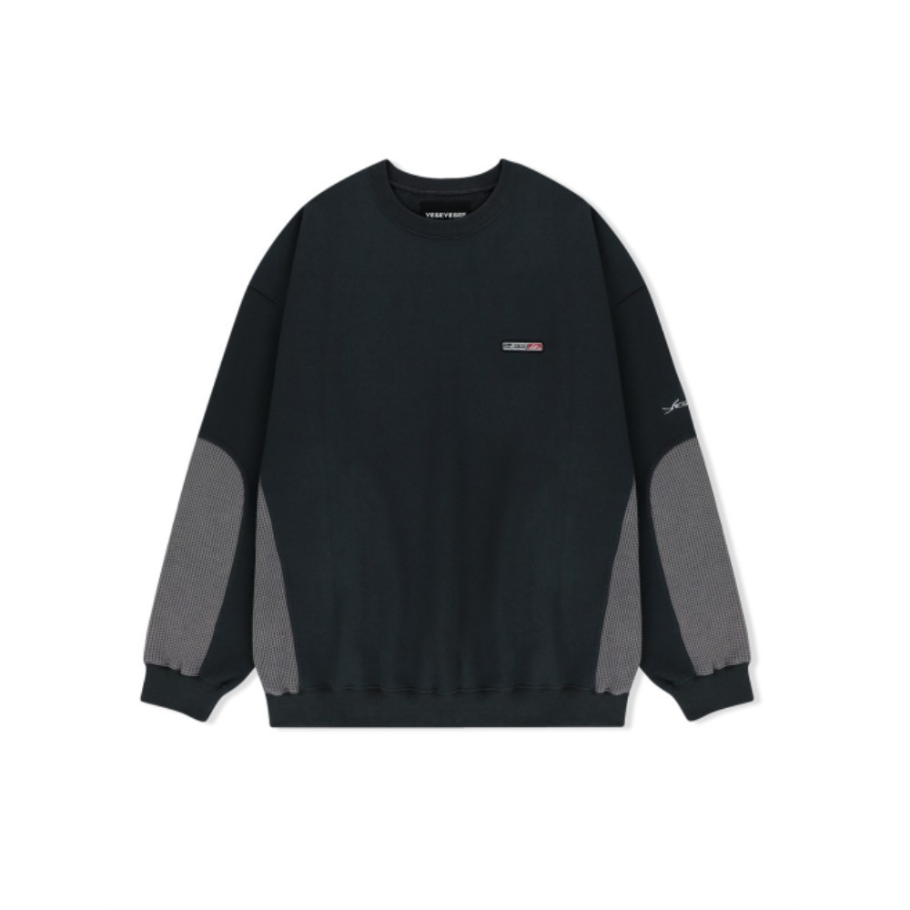 ★YESEYESEE★ YES Waffle Sweatshirt Charcoal YS251TSWCW01CHA