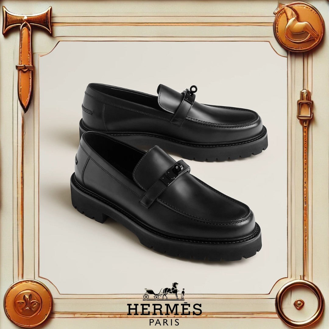 オールブラックでクールに！ HERMES アイコン ローファー 242102Z 02_thumbnail_20?