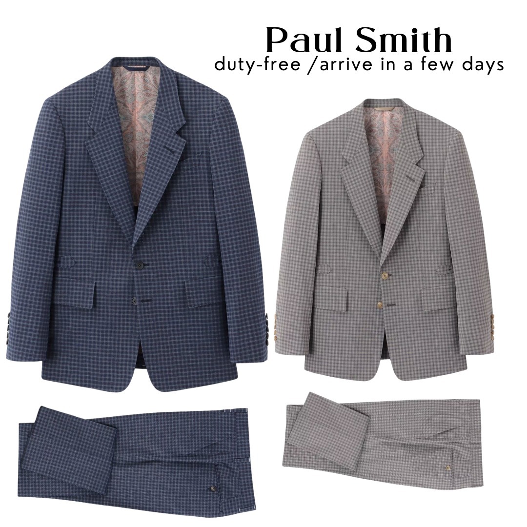 【Paul Smith】Ｍギンガムチェック サイドアジャスター スーツ