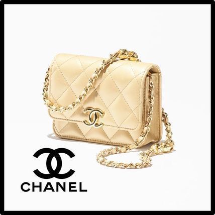 華やか♪【CHANEL】チェーン クラッチ バッグ 華やかなブラック&ゴールド】CHANEL 19 チェーン クラッチ
