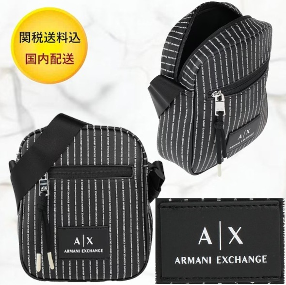関税無【アルマーニエクスチェンジ】ロゴ ショルダーバック A/X