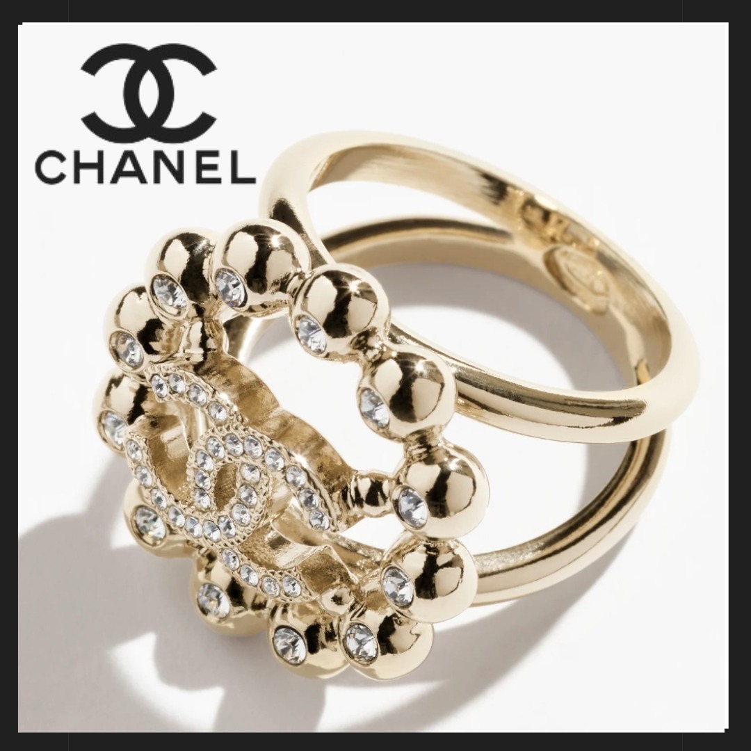 【キラキラ輝く♪】CHANEL CHANEL リング ゴールド