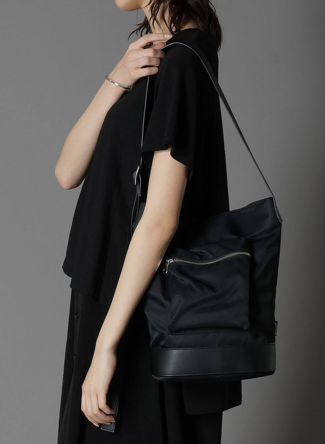 【ヨウジヤマモト/Ground Y】FULLDULL NYLON 2WAY SHOULDER BAG