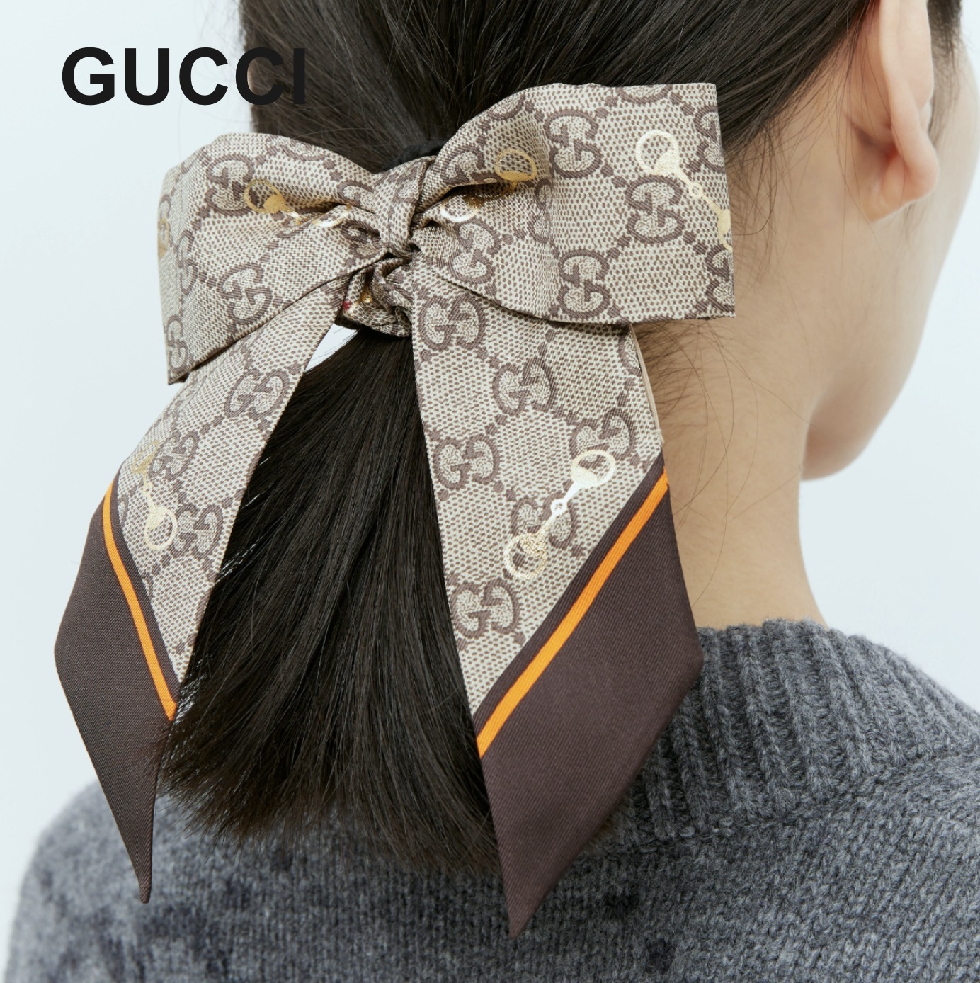 【ギフトに最適！】 GUCCI シルクGGシュシュ 2個セット