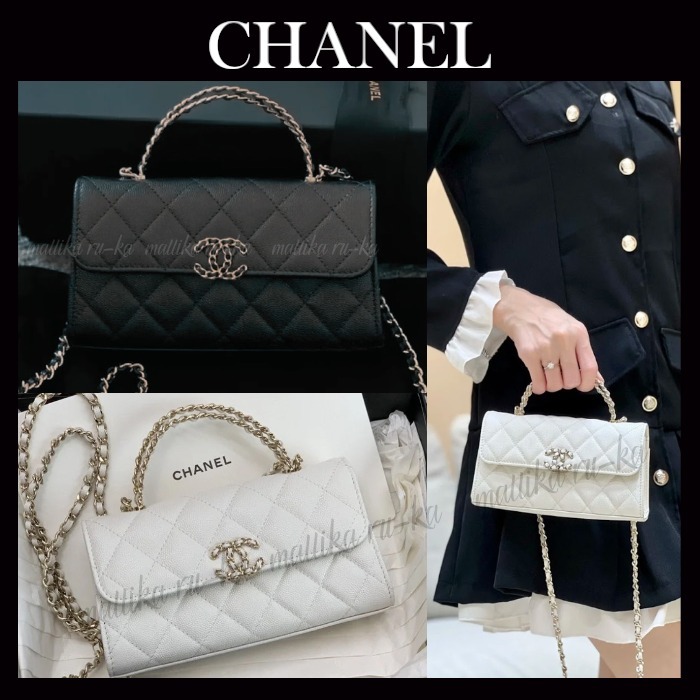 上品☆クロスチェーン【CHANEL】フラップ フォン ケース バッグ