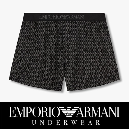 [EMPORIO ARMANI UW] イーグルロゴラインパターントランクス