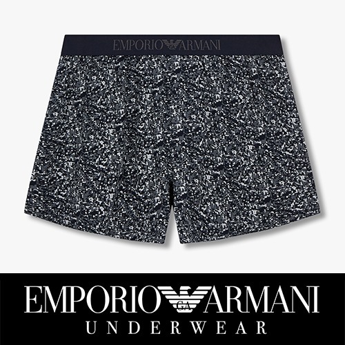 [EMPORIO ARMANI UW] ピクセルパターンロゴバンドトランクス