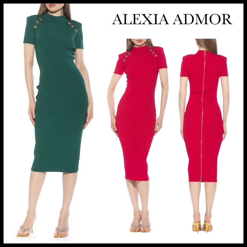 ALEXIA ADMOR アダラ リブニット ミディドレス