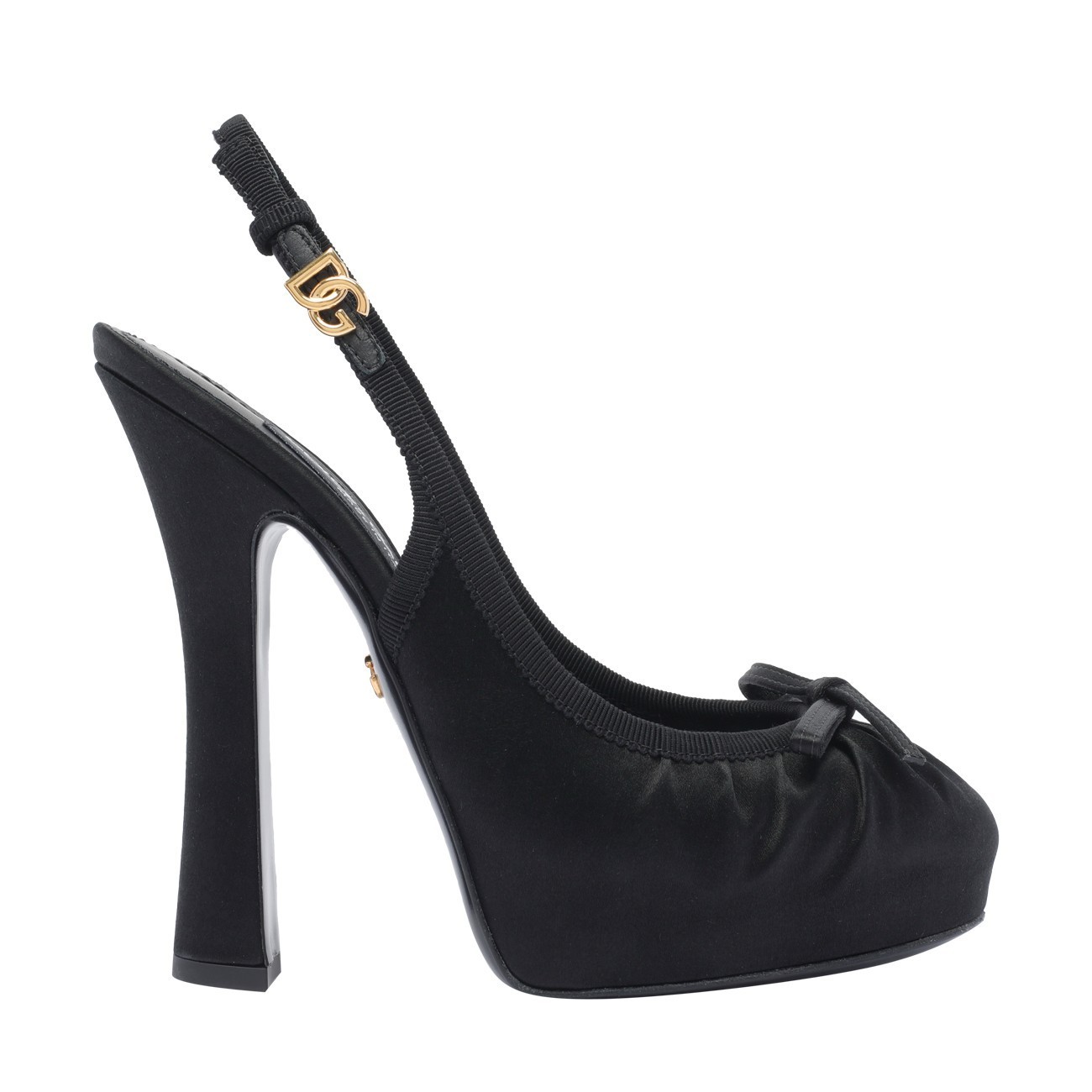サンダル・ミュール Dolce&Gabbana DG LOGO SATIN SLINGBACK