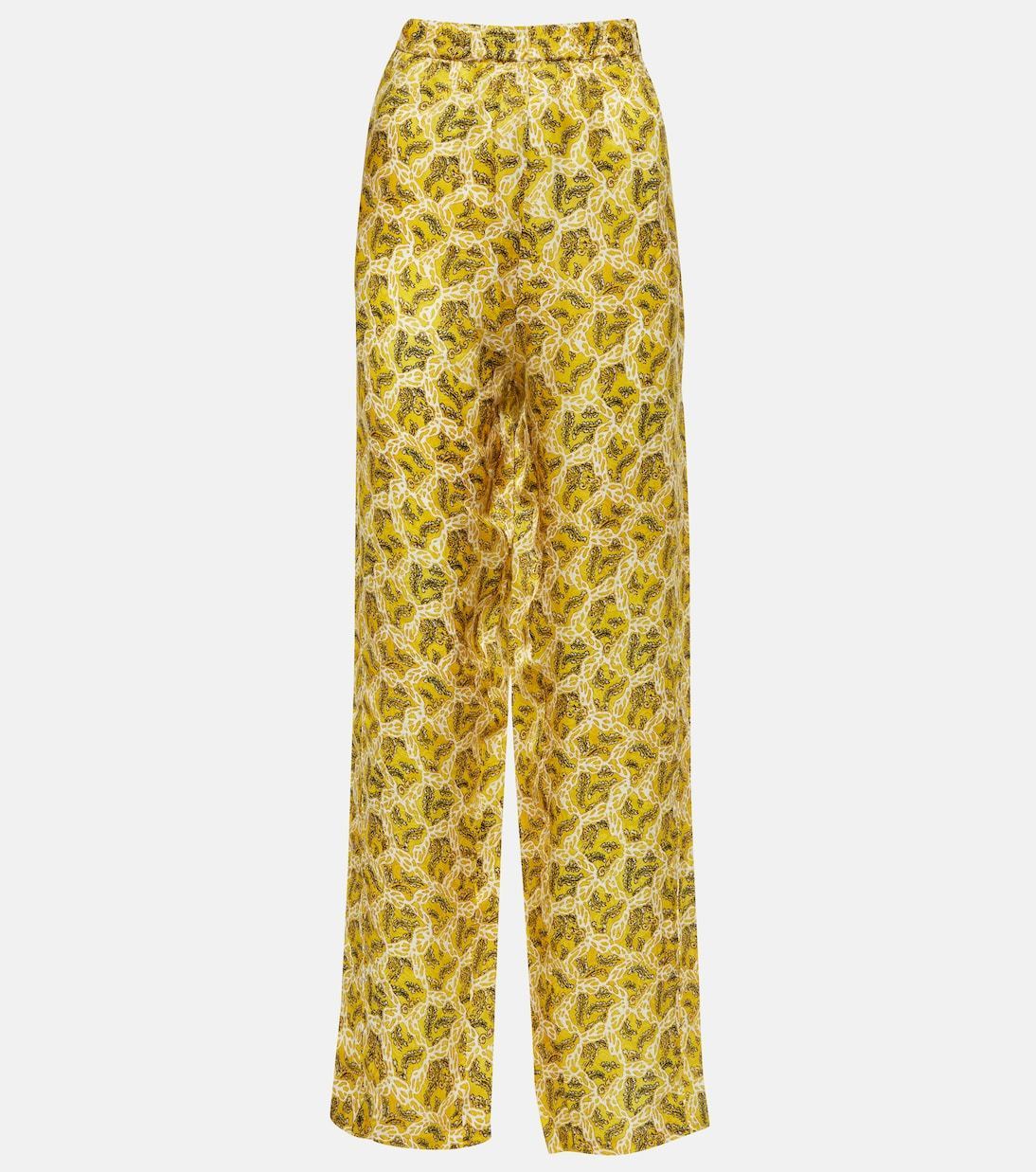【Isabel Marant】 Pieraプリントシルクブレンドストレートパン