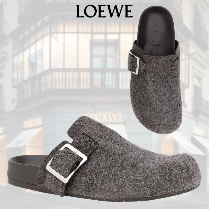 VIPSALE【LOEWE】イーズ バックル ミュール（ドスエード）