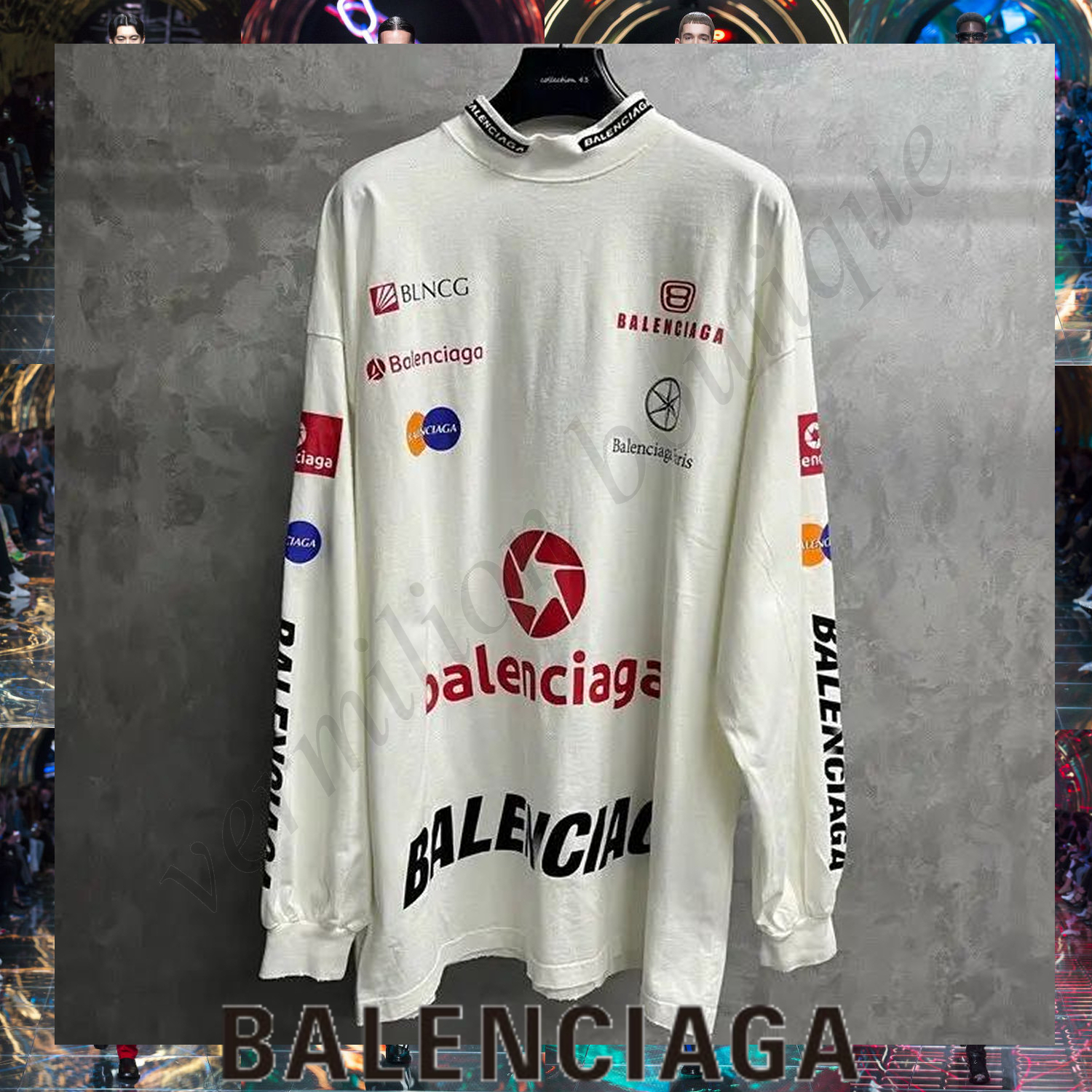 BALENCIAGA トップリーグ オーバーサイズ ロングTシャツ