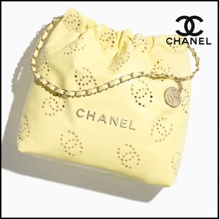 VINTAGE シャネル CHANEL22 スモールサイズ イエロー/G金具 24SS CHANEL シャネル22 ミニショルダーバッグ_CC イエロー