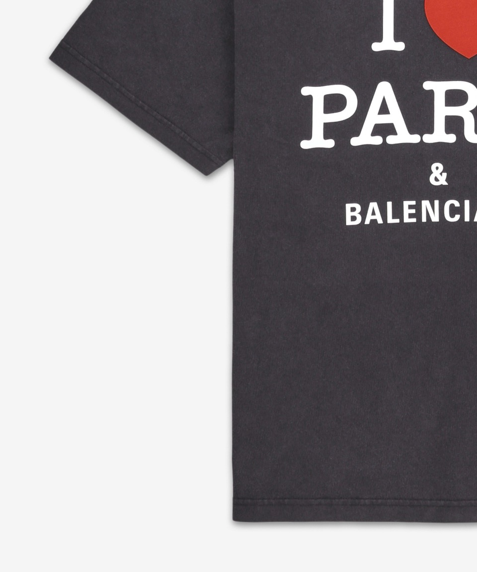 《BALENCIAGA》 I LOVE PARIS & BALENCIAGA ティーシャツ