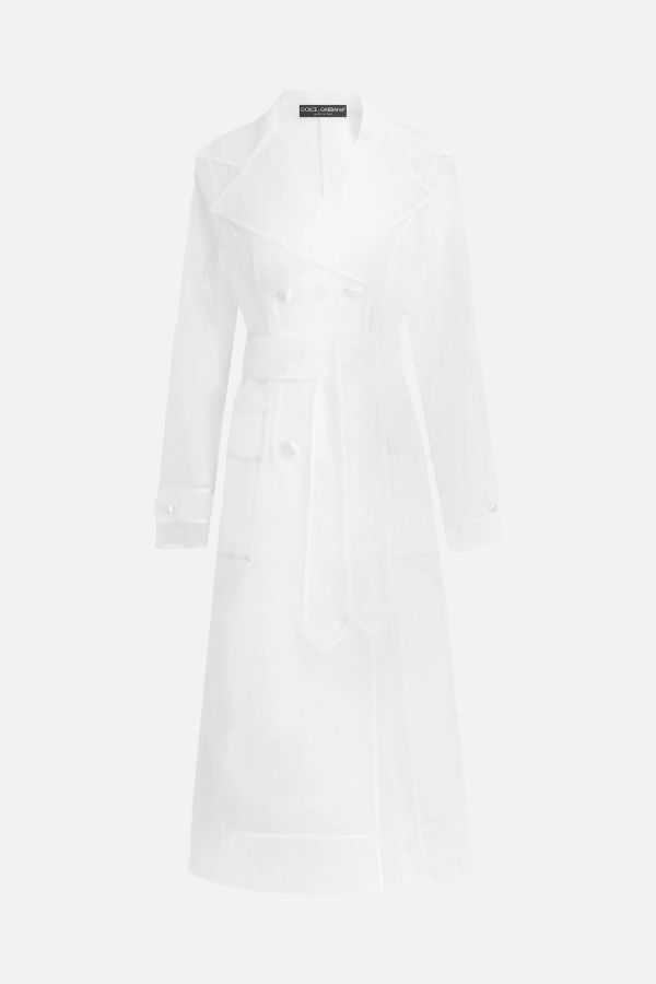 トレンチコート DOUBLE-BREASTED TRENCH COAT IN TECHNICAL ORGANZA