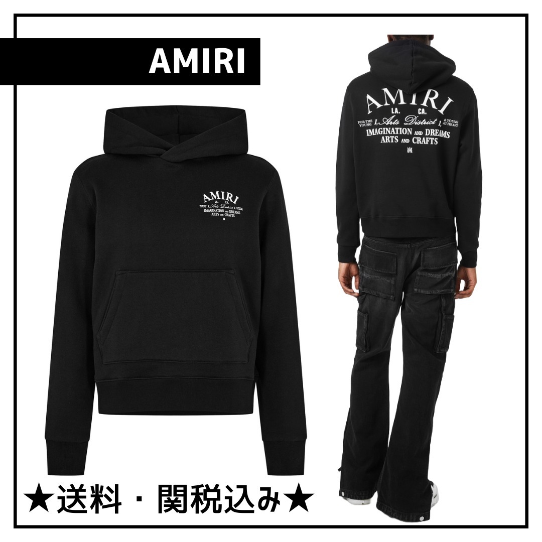★送料・関税込み★【AMIRI】ロゴプリント パーカー
