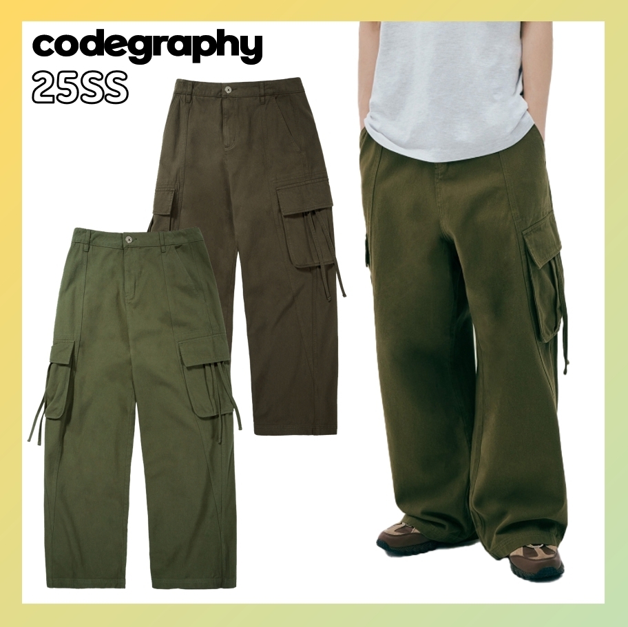 [CODEGRAPHY] EXTRA WIDE FIT CARGO COTTON PANTS ★大人気★