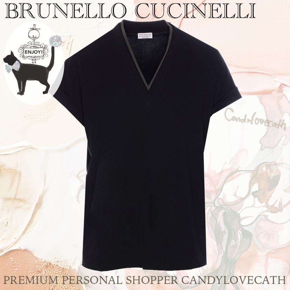 Tシャツ・カットソー BRUNELLO CUCINELLI T-SHIRT WITH PRECIOUS NECKLINE