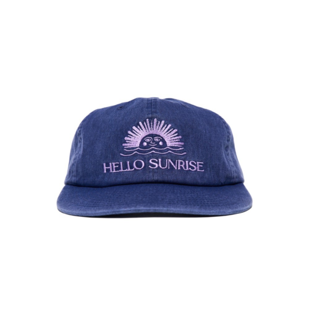 キャップ Hello Sunrise HS Washed OG Logo 6panel CapPurple Navy HS42CA