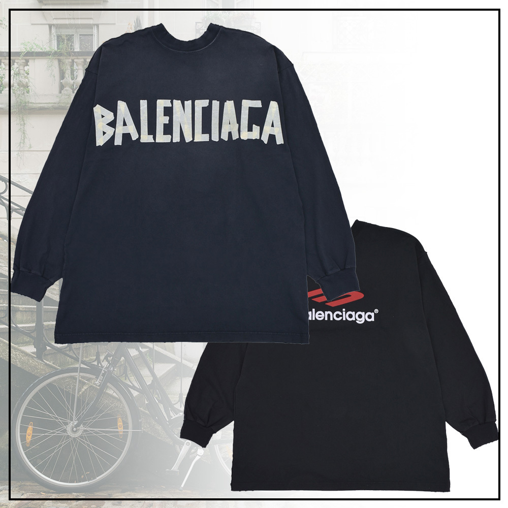 すぐにお届け♪ BALENCIAGA ダブル フロント 長袖 Tシャツ
