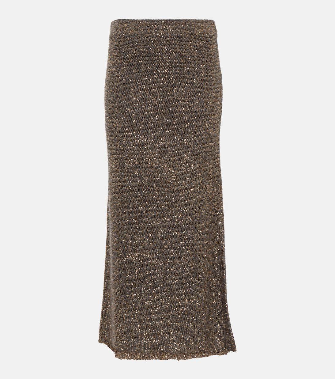 【Altuzarra】 Dione sequin-embellishedミディスカート