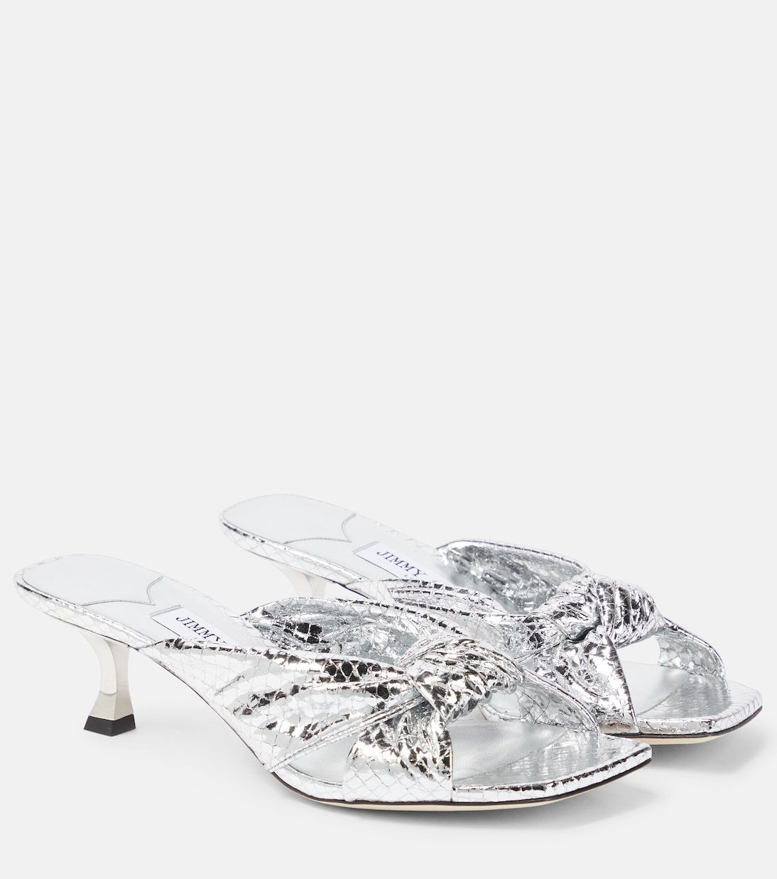 【Jimmy Choo】 Avenue 50 snake-effectレザーミュール