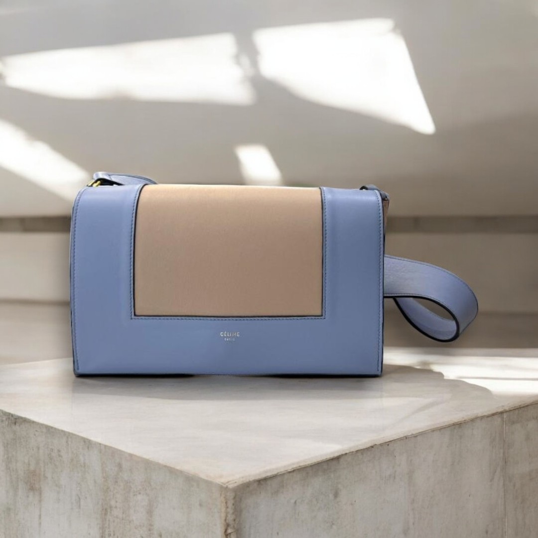 VINTAGE●CELINE●フレーム バッグ レザー